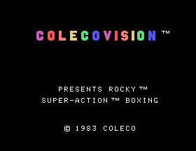 Rocky Super-Action Boxing Title Screen
